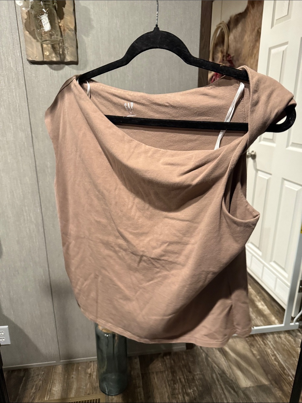 GAP Draped Neck Camisole - Taupe